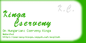 kinga cserveny business card